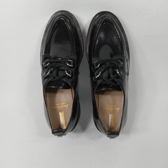 SAM EDELMAN 'Monna' Black Lug Sole Lace-up Oxford Womens Size 8 - Picture 7 of 15